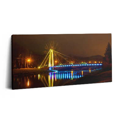 Tablou tipărite pe pânză 100x50 Podul peste Vistula din Ustroń