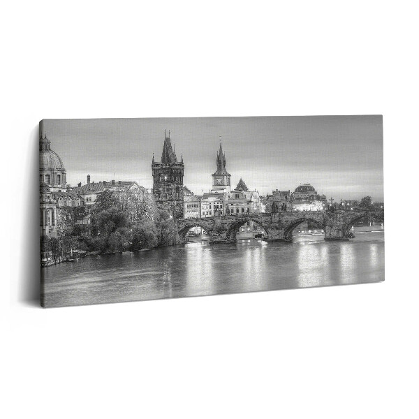 Tablou tipărite pe pânză 100x50 Vedere a Podului Carol din Praga