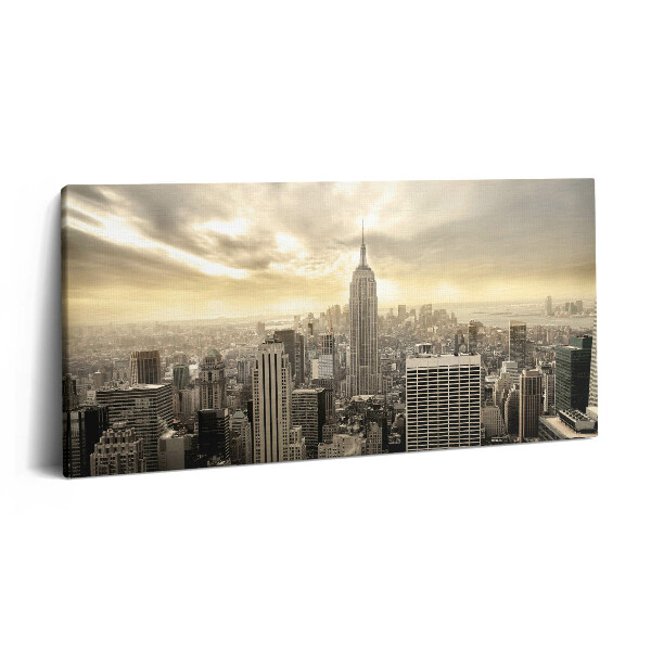 Tablou tipărite pe pânză 100x50 Panoramă a clădirii Empire State