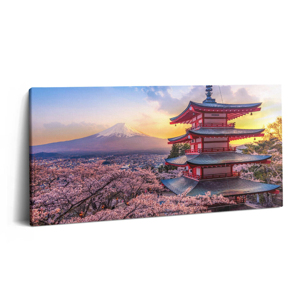 Tablou tipărite pe pânză 100x50 Construcție japoneză