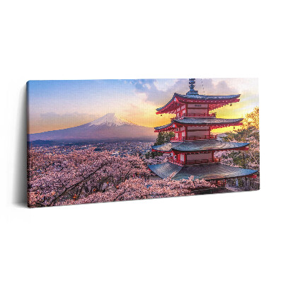 Tablou tipărite pe pânză 100x50 Construcție japoneză