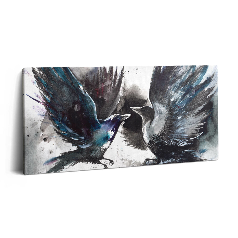 Imprimare tablou canvas 120x60 Păsări pictate