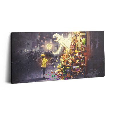 Imprimare tablou canvas 120x60 Ilustrație a unui basm magic