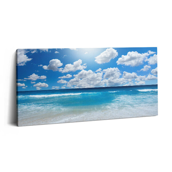 Imprimare tablou canvas 120x60 Plajă mare și orizont