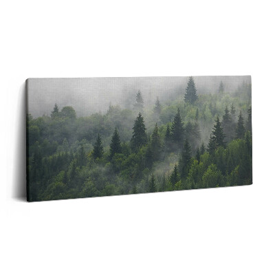 Imprimare tablou canvas 120x60 Peisaj forestier în ceață