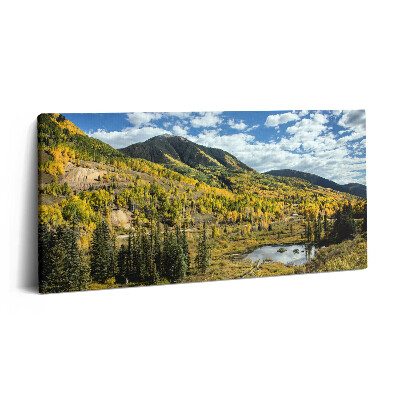 Imprimare tablou canvas 120x60 Peisaj cu vegetație montană