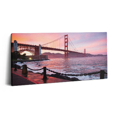 Imprimare tablou canvas 120x60 Vedere a podului Golden Gate