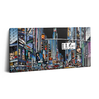Imprimare tablou canvas 120x60 O viziune comică în New York