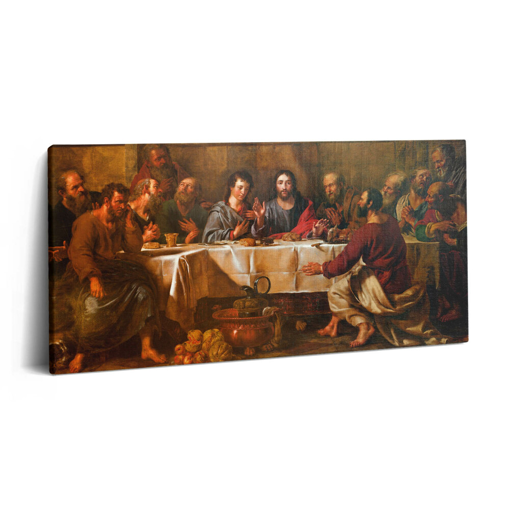 Imprimare tablou canvas 120x60 Cina cea de Taină a Apostolilor Iisus