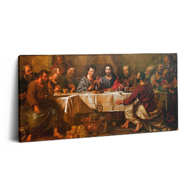 Imprimare tablou canvas 120x60 Cina cea de Taină a Apostolilor Iisus