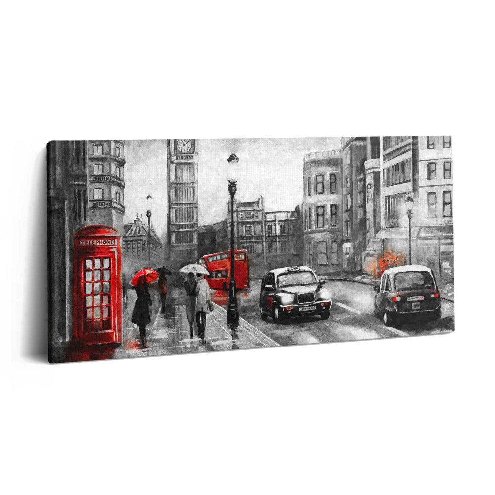 Imprimare tablou canvas 120x60 Vedere a străzii din Londra și a Big Ben-ului