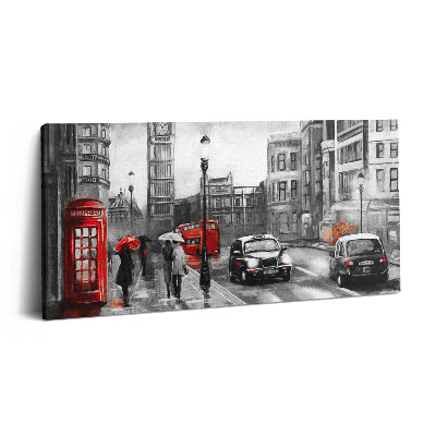 Imprimare tablou canvas 120x60 Vedere a străzii din Londra și a Big Ben-ului