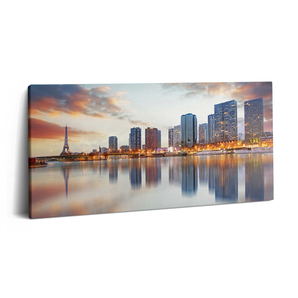 Imprimare tablou canvas 120x60 Panoramă a Parisului cu Turnul Eiffel