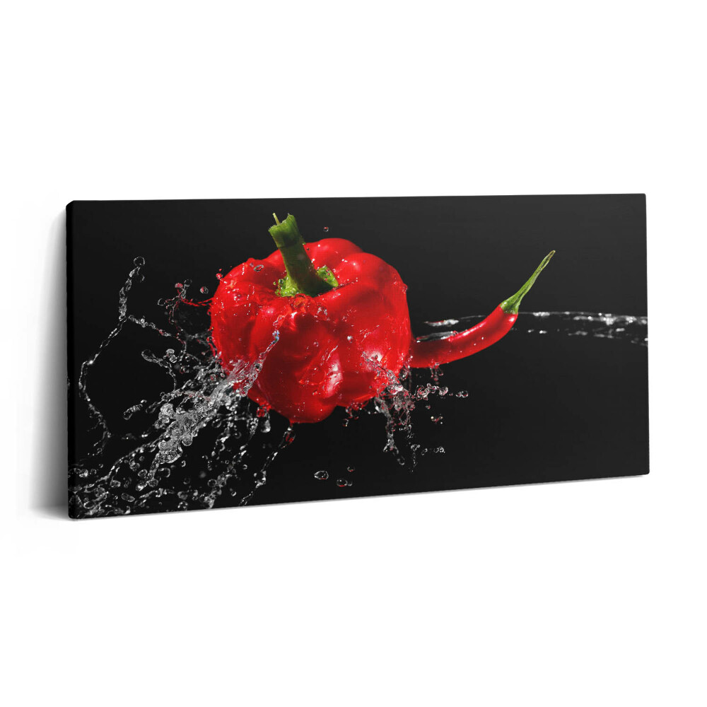 Imprimare tablou canvas 120x60 Ardei roșu în apă