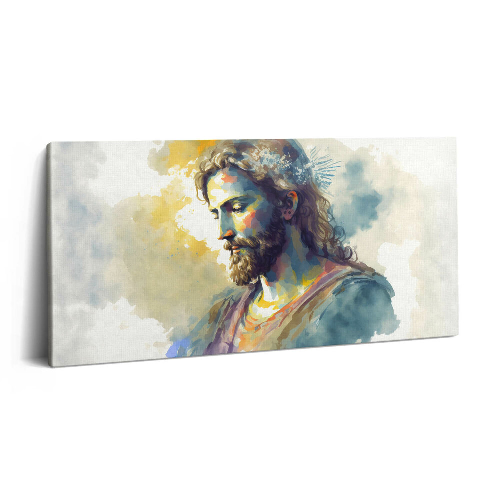 Imprimare tablou canvas 120x60 Pictură colorată a lui Isus