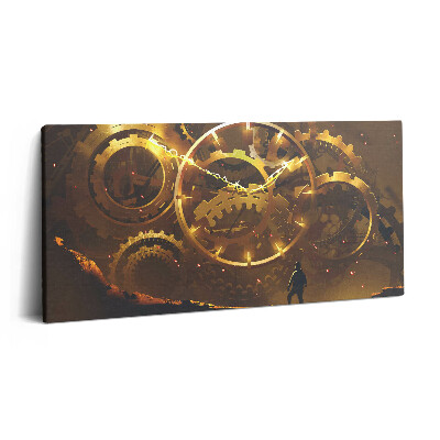 Imprimare tablou canvas 120x60 Ilustrație a unui mecanism de ceas de aur