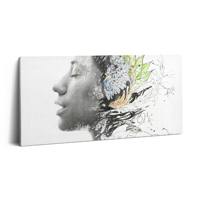 Imprimare tablou canvas 120x60 Abstracția capului unei femei