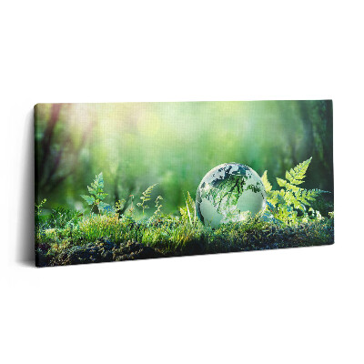 Imprimare tablou canvas 120x60 Glob pe iarbă