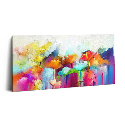 Imprimare tablou canvas 120x60 Pictură abstractă cu flori