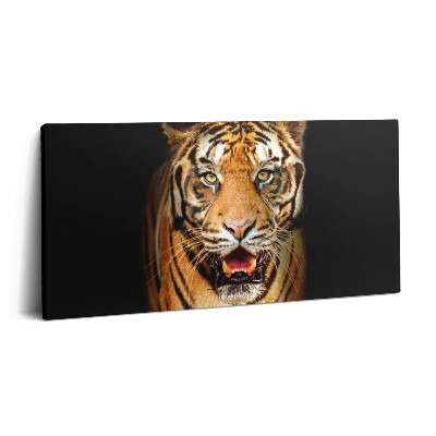 Imprimare tablou canvas 120x60 Pisică tigru sălbatică expresivă