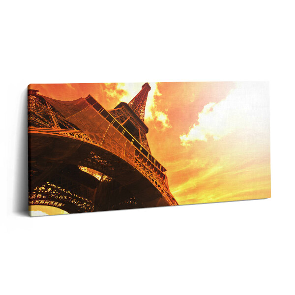 Imprimare tablou canvas 120x60 Atracția Turnului Eiffel din Paris