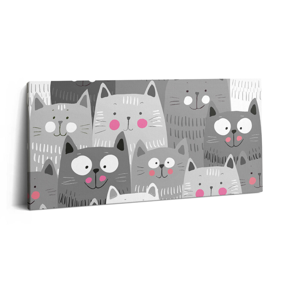 Imprimare tablou canvas 120x60 Model cu pisici