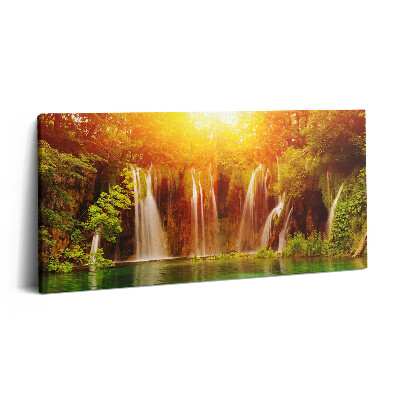 Imprimare tablou canvas 120x60 Vedere pitorească a cascadei