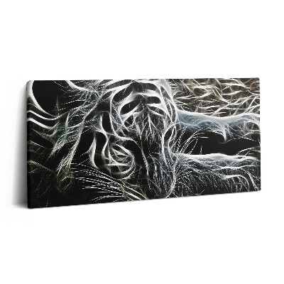 Imprimare tablou canvas 120x60 Model abstract de tigru