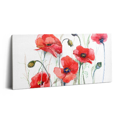 Imprimare tablou canvas 120x60 Arta picturii - Maci roșii