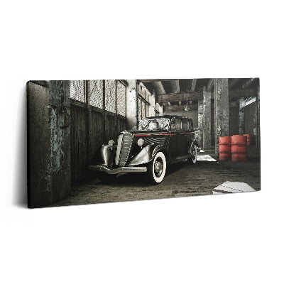 Imprimare tablou canvas 120x60 Mașină clasică într-o fabrică veche
