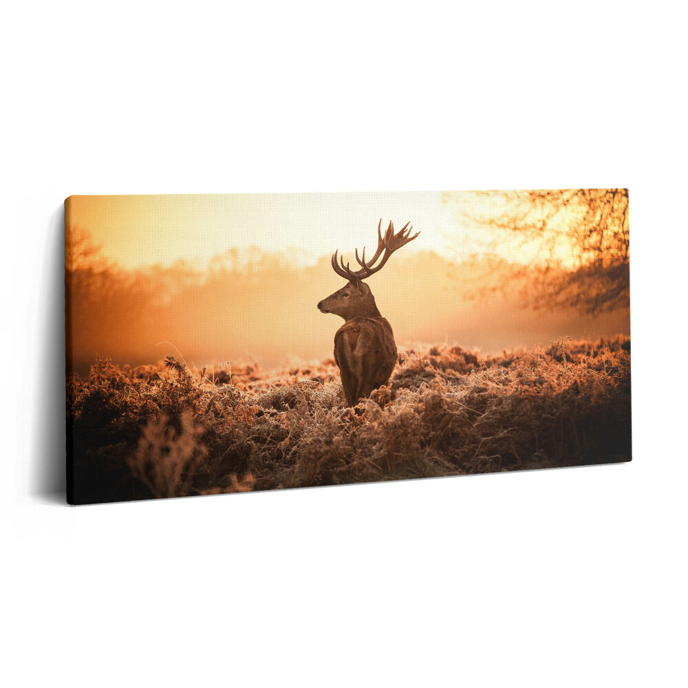 Imprimare tablou canvas 120x60 Cerb la răsărit