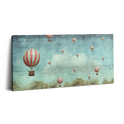 Imprimare tablou canvas 120x60 Baloane care zboară pe cer