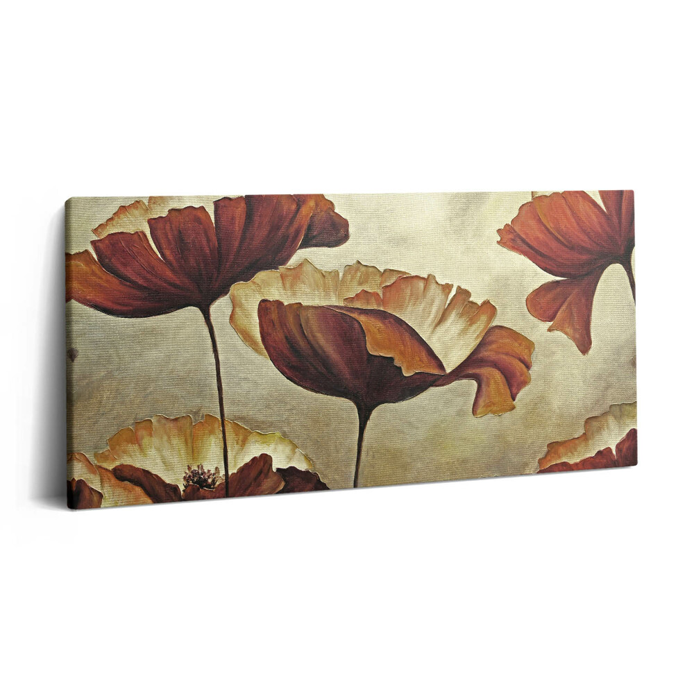 Imprimare tablou canvas 120x60 Maci pictați