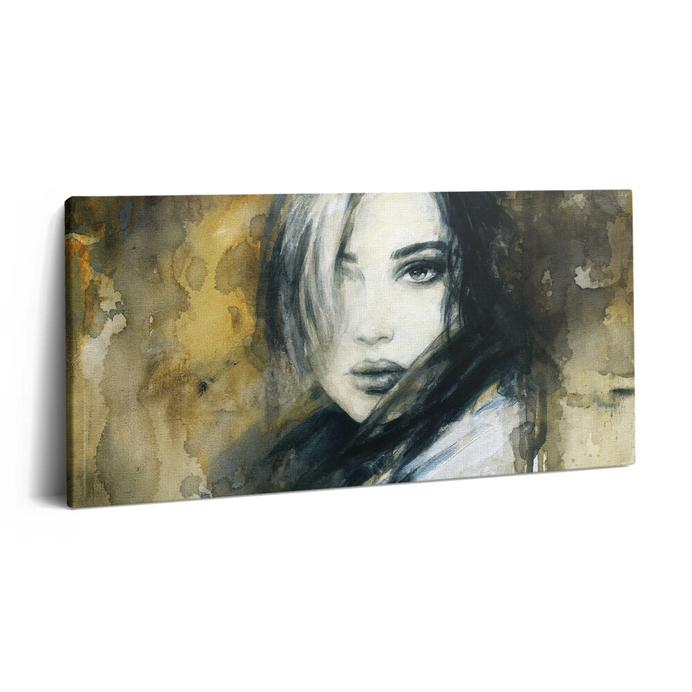 Imprimare tablou canvas 120x60 Portretul pictat al unei femei