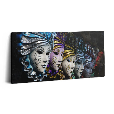 Imprimare tablou canvas 120x60 măști venețiene