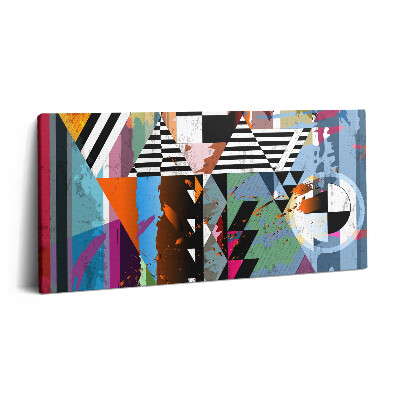 Imprimare tablou canvas 120x60 Dungi și triunghiuri abstracte