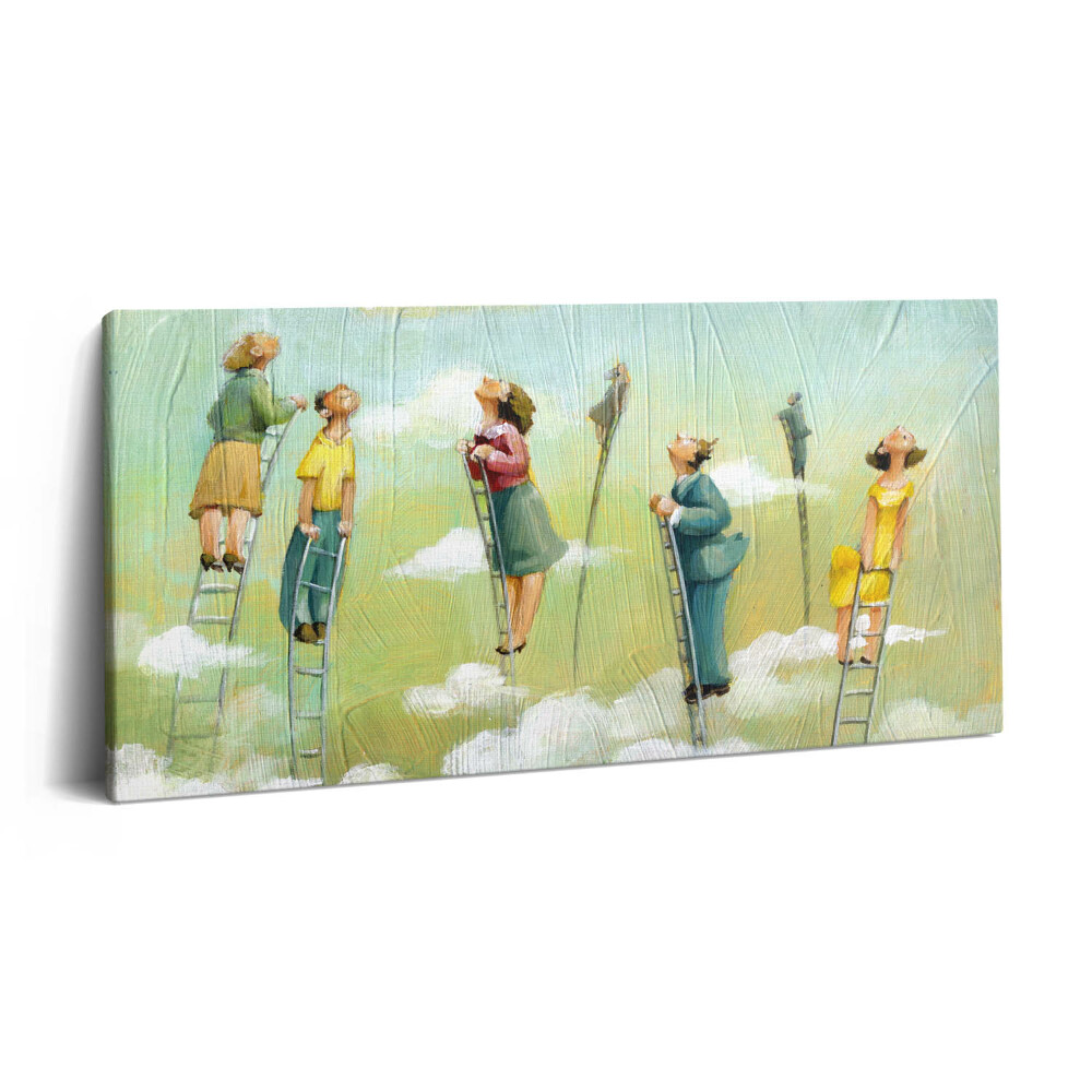 Imprimare tablou canvas 120x60 Oamenii de pe scară