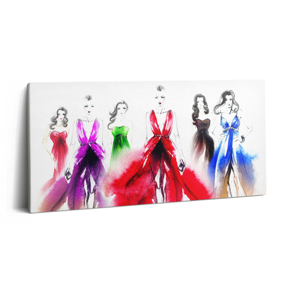 Imprimare tablou canvas 120x60 Femei în rochii colorate