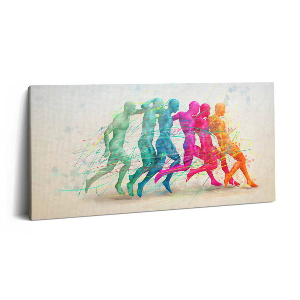 Imprimare tablou canvas 120x60 Oameni colorați