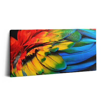 Imprimare tablou canvas 120x60 Aripi colorate ale unui papagal macaw