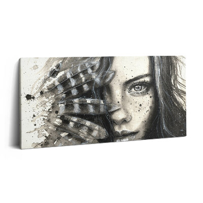 Imprimare tablou canvas 120x60 Portret pictat