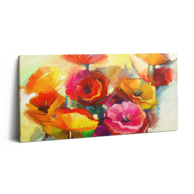 Imprimare tablou canvas 120x60 Maci colorați