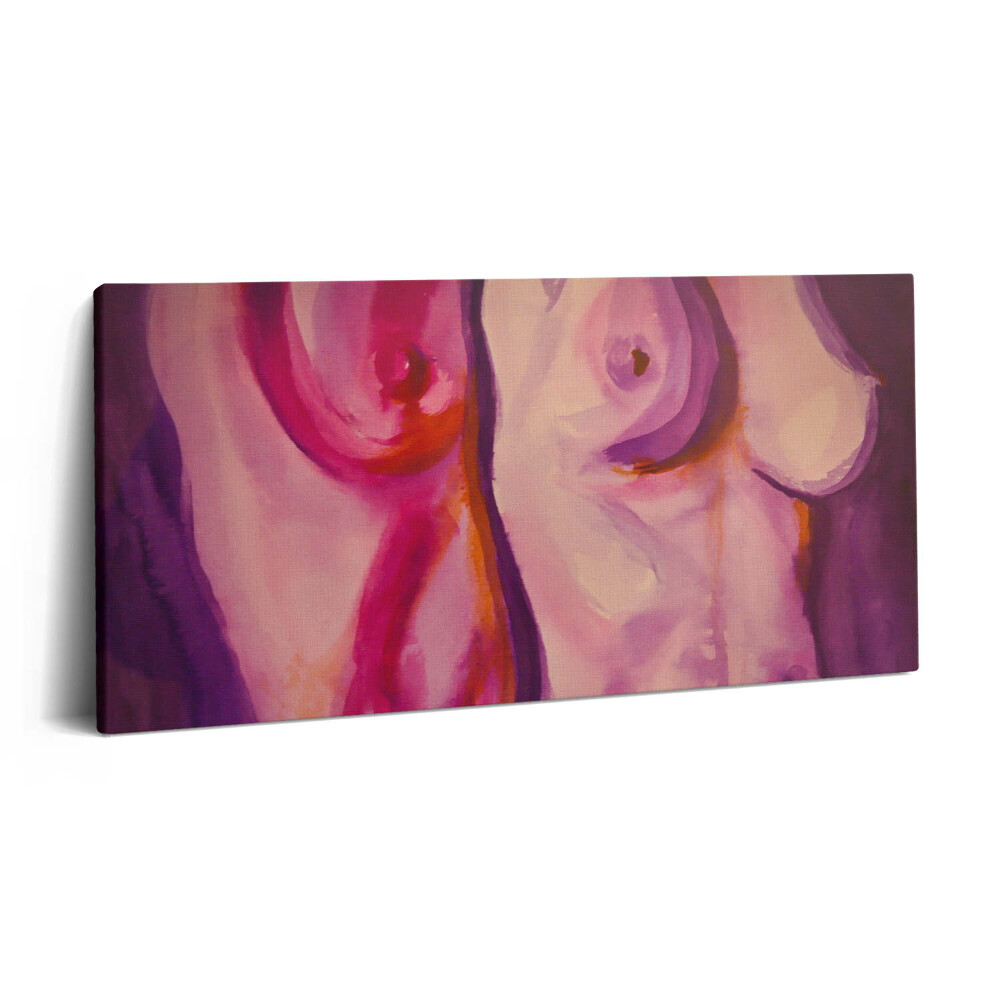 Imprimare tablou canvas 120x60 Pictura corpului și a sânilor feminini