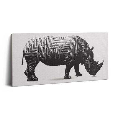 Imprimare tablou canvas 120x60 Linia de artă Rhino