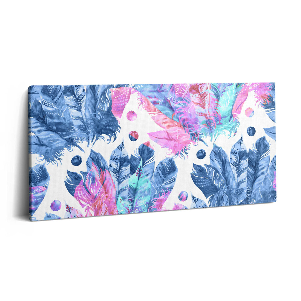 Imprimare tablou canvas 120x60 Pene colorate