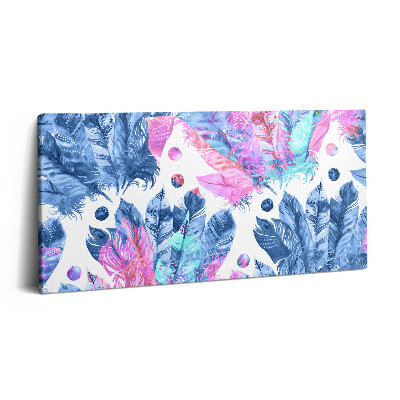 Imprimare tablou canvas 120x60 Pene colorate