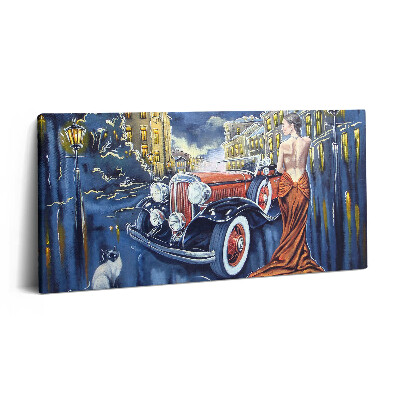 Imprimare tablou canvas 120x60 Mașină retro veche