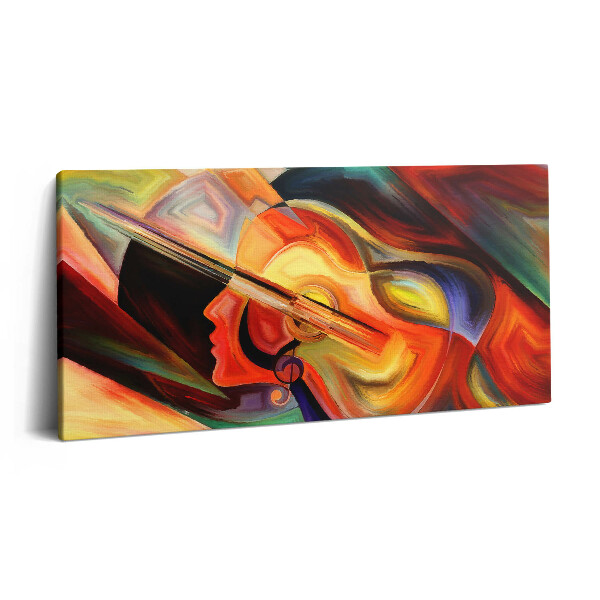 Imprimare tablou canvas 120x60 Artă - Cap de femeie pictat abstract
