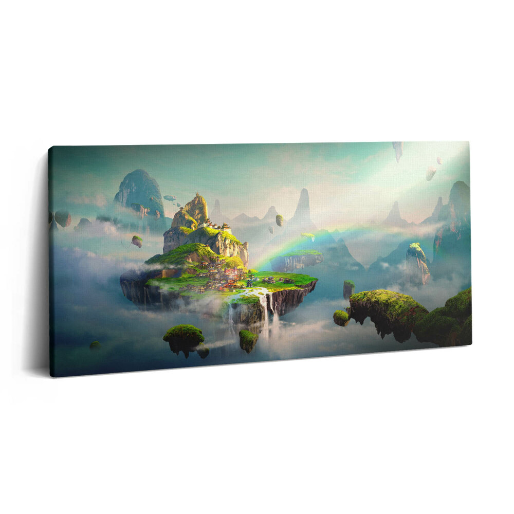 Imprimare tablou canvas 120x60 Lumea fantastică și insulele zburătoare