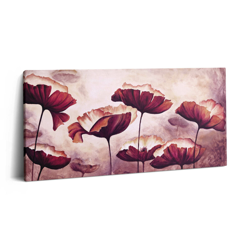 Imprimare tablou canvas 120x60 Flori de mac înflorite